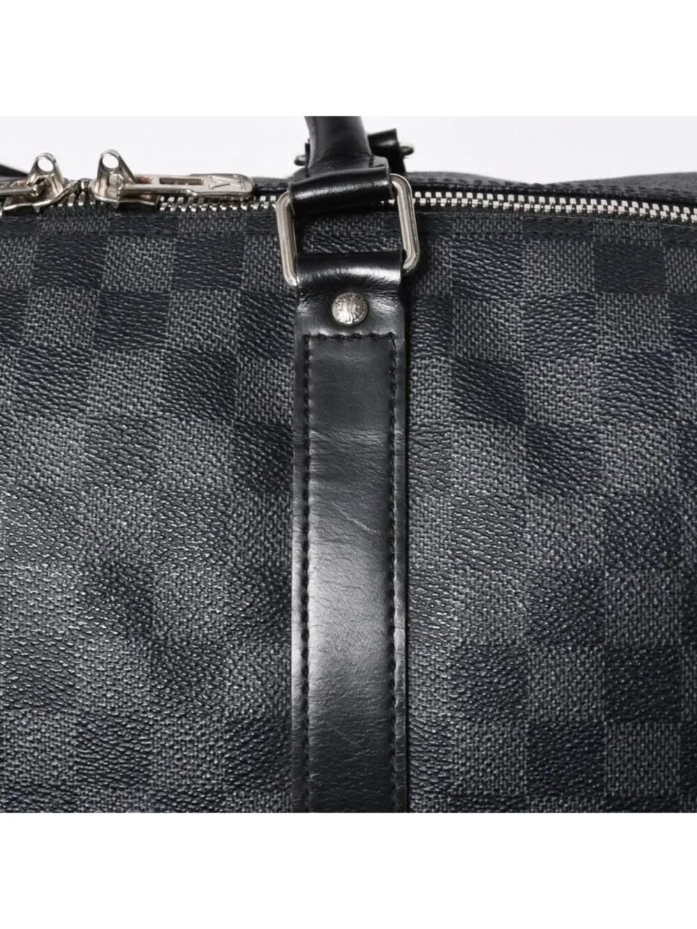 Louis Vuitton Keepall Bandouliere 55 Boston Bag Damier Graphite Black